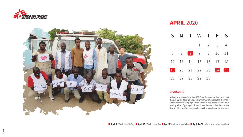 MSF 2020 Calendar Médecins Sans Frontières(MSF)/Doctors Without Borders